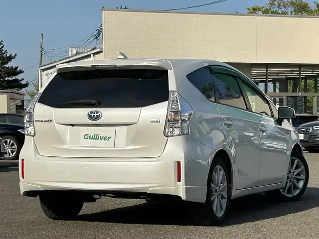トヨタ プリウス α S ツーリングセレクション 宮城県 2014(平26)年 12.3万km ホワイトパールクリスタルシャイン /純正8インチナビ//CD/DVD/USB/BT/フルセグテレビ//バックカメラ//ビルトインETC//LEDヘッドライト/フォグランプ//純正エアロ