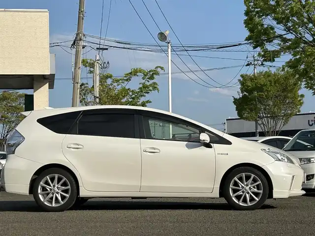 トヨタ プリウス α S ツーリングセレクション 宮城県 2014(平26)年 12.3万km ホワイトパールクリスタルシャイン /純正8インチナビ//CD/DVD/USB/BT/フルセグテレビ//バックカメラ//ビルトインETC//LEDヘッドライト/フォグランプ//純正エアロ