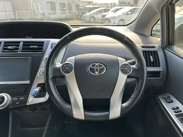 トヨタ プリウス α S ツーリングセレクション 宮城県 2014(平26)年 12.3万km ホワイトパールクリスタルシャイン /純正8インチナビ//CD/DVD/USB/BT/フルセグテレビ//バックカメラ//ビルトインETC//LEDヘッドライト/フォグランプ//純正エアロ