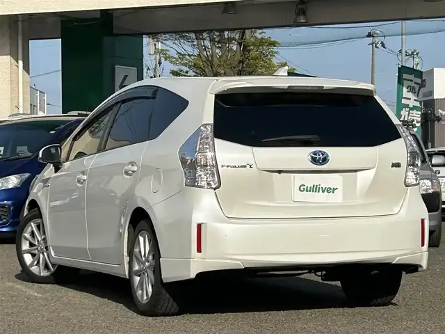 トヨタ プリウス α S ツーリングセレクション 宮城県 2014(平26)年 12.3万km ホワイトパールクリスタルシャイン /純正8インチナビ//CD/DVD/USB/BT/フルセグテレビ//バックカメラ//ビルトインETC//LEDヘッドライト/フォグランプ//純正エアロ