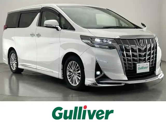トヨタ アルファード G 愛知県 2018(平30)年 4万km ホワイトパールクリスタルシャイン 純正１０型ナビ　モデリスタエアロ　禁煙車　デジタルインナーミラー　ベージュレザー　シートヒーター　シートベンチレーション　セーフティセンス　衝突軽減　追従クルコン　コーナーセンサー　ＬＥＤオートライト　HDMI　USB　