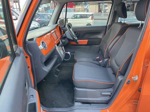 スズキ ハスラー G 神奈川県 2015(平27)年 2.2万km パッションオレンジマイカ/スペリアホワイト ワンオーナー/社外ナビ、フルセグTV/バックカメラ/衝突軽減ブレーキ/ETC/シートヒーター/アイドリングストップ/スマートキー×2/保証書、取説