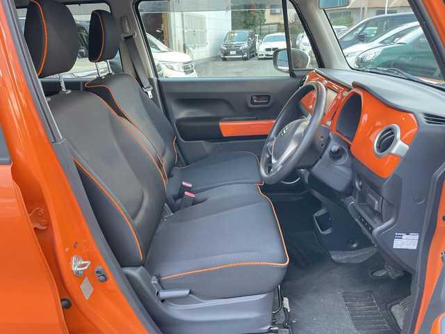 スズキ ハスラー G 神奈川県 2015(平27)年 2.2万km パッションオレンジマイカ/スペリアホワイト ワンオーナー/社外ナビ、フルセグTV/バックカメラ/衝突軽減ブレーキ/ETC/シートヒーター/アイドリングストップ/スマートキー×2/保証書、取説