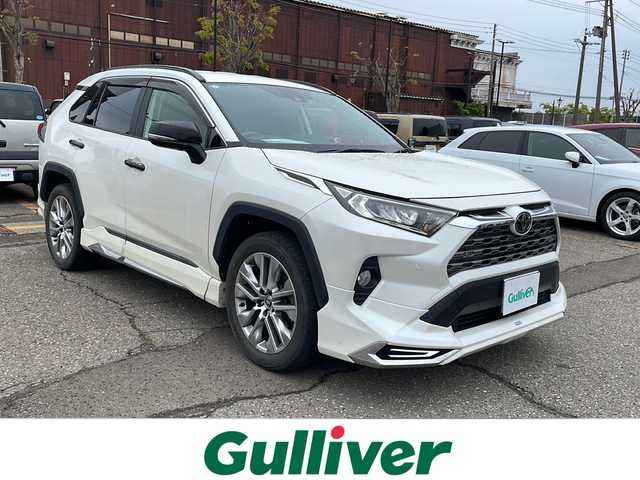 トヨタ ＲＡＶ４ G Zパッケージ 道央・札幌 2019(令1)年 7.5万km ホワイトパールクリスタルシャイン 4WD/トヨタセーフティセンス/MODELISTAエアロ/純正SDナビ/(AM/FM/CD/SD/フルセグ/Bluetooth)/バックモニター/前後ドライブレコーダー/デジタルインナーミラー/パワーバックドア/レーダークルーズコントロール/LEDオートライト/レザーシート/運転席パワーシート/前席シートヒーター/純正19インチアルミホイール/ルーフレール/スマートキー/ETC