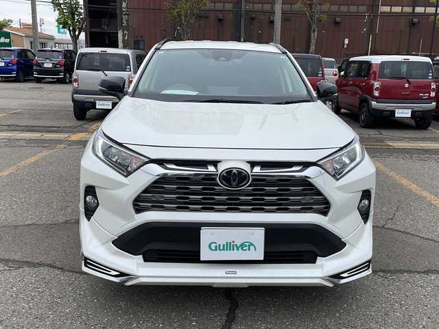 トヨタ ＲＡＶ４ G Zパッケージ 道央・札幌 2019(令1)年 7.5万km ホワイトパールクリスタルシャイン 4WD/トヨタセーフティセンス/MODELISTAエアロ/純正SDナビ/(AM/FM/CD/SD/フルセグ/Bluetooth)/バックモニター/前後ドライブレコーダー/デジタルインナーミラー/パワーバックドア/レーダークルーズコントロール/LEDオートライト/レザーシート/運転席パワーシート/前席シートヒーター/純正19インチアルミホイール/ルーフレール/スマートキー/ETC