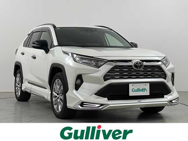 トヨタ ＲＡＶ４ G Zパッケージ 道央・札幌 2019(令1)年 7.5万km ホワイトパールクリスタルシャイン 4WD/トヨタセーフティセンス/MODELISTAエアロ/純正SDナビ/(AM/FM/CD/SD/フルセグ/Bluetooth)/バックモニター/前後ドライブレコーダー/デジタルインナーミラー/パワーバックドア/レーダークルーズコントロール/LEDオートライト/レザーシート/運転席パワーシート/前席シートヒーター/純正19インチアルミホイール/ルーフレール/スマートキー/ETC