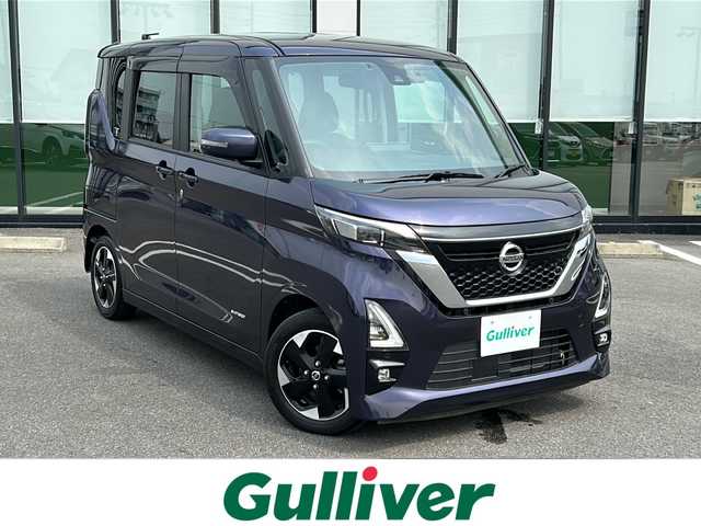 日産 ルークス HWS X プロパイロットED 岐阜県 2021(令3)年 1.5万km アメジストパープル 純正ＳＤナビ　/全周囲カメラ　/両側パワースライドドア/コーナーセンサー前後　/オートライト　/ドラレコ前後　/ＬＥＤヘッドライト　/プロパイロット　/スマートキー　/純正アルミホイール　/ＥＴＣ　/純正フロアマット　/ベンチシート/プッシュスタート/スペアキー1本/Blue tooth接続/CDチェンジャー/フルフラットシート/純正アルミホイール/ABS/盗難防止装置/エアバッグW
