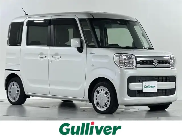 スズキ スペーシア HYBRID X 佐賀県 2018(平30)年 1.5万km ピュアホワイトP 社外8インチナビ/フルセグTV/CD/DVD/Bluetooth/バックカメラ/衝突被害軽減システム/パーキングソナー/横滑り防止装置/オートライト/オートマチックハイビーム/両側パワースライドドア/運転席シートヒーター/後席サンシェード/ETC/ISOFIX対応シート/サーキュレーター/純正ドアバザー/スマートキー/スペアキー×１/プッシュスタート/電動格納ミラー/ウィンカーミラ