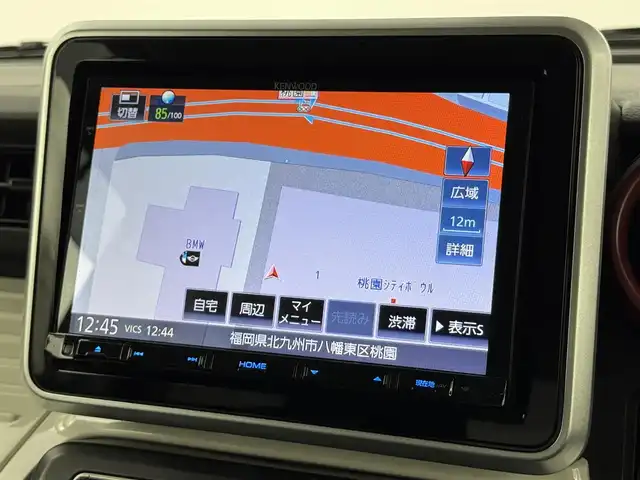スズキ スペーシア HYBRID X 福岡県 2018(平30)年 1.5万km ピュアホワイトP 社外８型ナビ／フルセグＴＶ　/バックカメラ　/ＥＴＣ　/コーナーセンサー/衝突被害軽減ブレーキ　/レーンキープ　/アイドリングストップ　/電動格納式ドアミラー　/両側電動スライドドア　/シートヒーター　/レベライザー