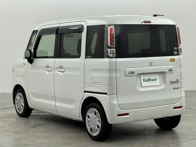 スズキ スペーシア HYBRID X 福岡県 2018(平30)年 1.5万km ピュアホワイトP 社外８型ナビ／フルセグＴＶ　/バックカメラ　/ＥＴＣ　/コーナーセンサー/衝突被害軽減ブレーキ　/レーンキープ　/アイドリングストップ　/電動格納式ドアミラー　/両側電動スライドドア　/シートヒーター　/レベライザー