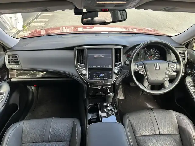 トヨタ クラウン ハイブリッド アスリートS 静岡県 2016(平28)年 6.8万km オレンジM 特別カラー茜色/純正9インチメーカーナビ/（FM/AM/Bluetooth/AUX/CD/Blue-ray）/フルセグTV/純正エアロモデリスタ/純正ドラレコ/ETC2.0/バックカメラ/オートライト/レーダークルーズコントロール/クリアランスソナー/パワーシート/シートヒーター/純正19AW