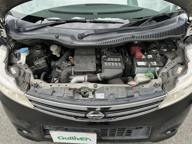 日産 ルークス ハイウェイスター ターボ 福岡県 2012(平24)年 8.2万km ブルーイッシュブラック 純正ナビ（Bluetooth・フルセグテレビ・DVD・CD・AM・FM）/両側パワースライドドア/バックカメラ/ETC/プッシュスタートボタン/オートライト/ウインカーミラー/14インチ純正アルミホイール/純正フロアマット/スマートキー/AACエアコン/盗難防止装置/パワーウィンド/ドアバイザー