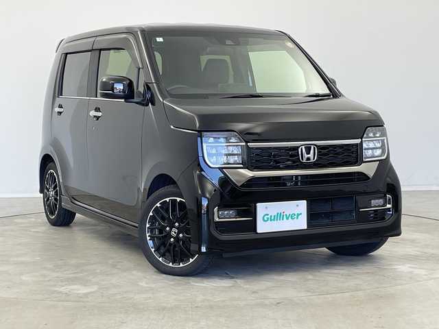 ホンダ Ｎ ＷＧＮ カスタム Lターボ 新潟県 2024(令6)年 2.5万km クリスタルブラックパール ワンオーナー/メモリナビ/　フルセグTV/Bluetooth/USB/レーダークルーズコントロール/衝突被害軽減ブレーキ/レーンキープアシスト/レザーシート/前席シートヒーター/コーナーセンサー/前後ドライブレコーダー/ビルトインETC/アイドリングストップ/横滑り防止装置/LEDヘッドライト/オートマチックハイビーム/オートライト/パドルシフト