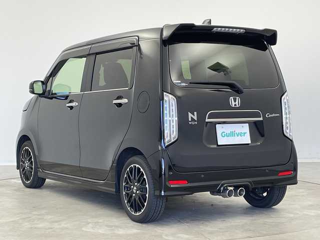 ホンダ Ｎ ＷＧＮ カスタム Lターボ 新潟県 2024(令6)年 2.5万km クリスタルブラックパール ワンオーナー/メモリナビ/　フルセグTV/Bluetooth/USB/レーダークルーズコントロール/衝突被害軽減ブレーキ/レーンキープアシスト/レザーシート/前席シートヒーター/コーナーセンサー/前後ドライブレコーダー/ビルトインETC/アイドリングストップ/横滑り防止装置/LEDヘッドライト/オートマチックハイビーム/オートライト/パドルシフト