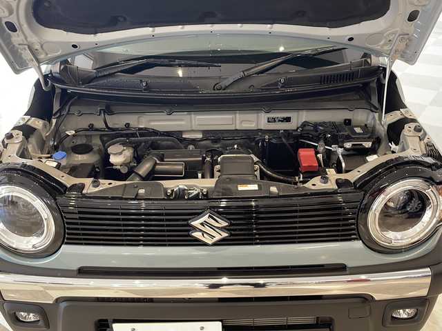 スズキ ハスラー タフワイルド・ターボ 福井県 2024(令6)年 0.6万km オフブルーメタリック/ブラック 2トーン 純正9インチメモリーナビ/フルセグTV/BT/DVD/CD/USB/全方位モニター/セーフティサポート/・アダプティブクルーズコントロール/・デュアルカメラブレーキサポート/・後退時ブレーキサポート/・パーキングセンサー/・車線逸脱抑制機能/・車線逸脱警報機能/・ふらつき警報機能/・先行車発進お知らせ機能/・標識認識機能/・ハイビームアシスト/ETC/シートヒーター/オートライト/LEDヘッドライト/LEDフォグランプ/純正15インチアルミホイール/ルーフレール/MTモード付AT/プッシュスタート/スマートキー×2