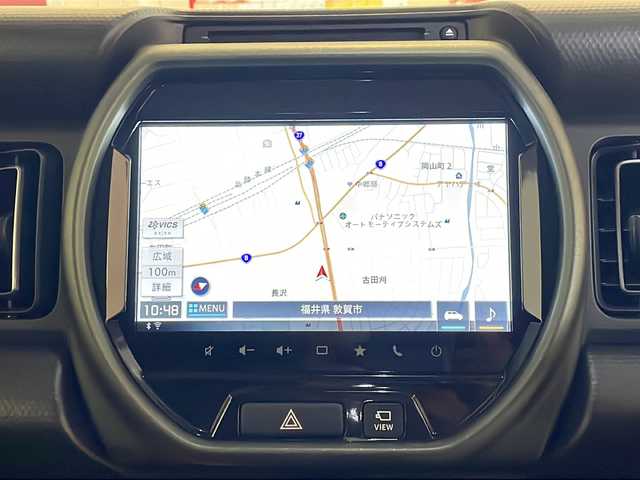 スズキ ハスラー タフワイルド・ターボ 福井県 2024(令6)年 0.6万km オフブルーメタリック/ブラック 2トーン 純正9インチメモリーナビ/フルセグTV/BT/DVD/CD/USB/全方位モニター/セーフティサポート/・アダプティブクルーズコントロール/・デュアルカメラブレーキサポート/・後退時ブレーキサポート/・パーキングセンサー/・車線逸脱抑制機能/・車線逸脱警報機能/・ふらつき警報機能/・先行車発進お知らせ機能/・標識認識機能/・ハイビームアシスト/ETC/シートヒーター/オートライト/LEDヘッドライト/LEDフォグランプ/純正15インチアルミホイール/ルーフレール/MTモード付AT/プッシュスタート/スマートキー×2