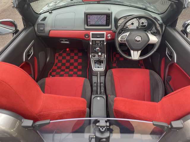 ダイハツ コペン セロS 広島県 2016(平28)年 6.5万km グレー 禁煙車/純正ナビ（NSZN-W66D）/・フルセグ/CD/DVD/Bluetooth/バックカメラ/レカロシート/シートヒーター/ＭＯＭＯステアリング/パドルシフト/ステアリングスイッチ/ＬＥＤヘッドライト/フォグランプ/ユピテル３６０°ドライブレコーダー/ＥＴＣ/スマートキー/プッシュスタート/元色シルバー：カラーコードS28