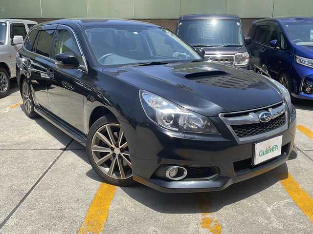 スバル レガシィ ツーリングワゴン 2．0GT DIT アイサイト 広島県 2013(平25)年 4.5万km クリスタルブラックシリカ 禁煙車/アイサイト/社外SDナビ/(BT/DVD/CD/iPod/SD/USB)/純正18インチAW/フルセグテレビ/パドルシフト/ヒルクライムアシスト/追従機能付きクルーズコントロール/レーンキープアシスト/プリクラッシュ/プッシュスタート/パワーシート(D＋N)/オートライト/純正HIDヘッドライト/ETC/純正フロアマット