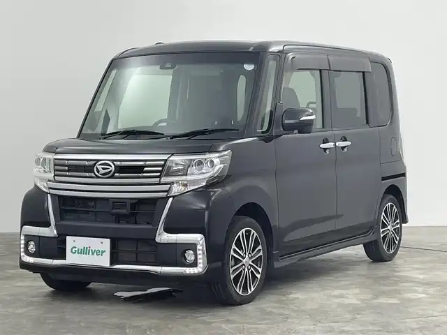 ダイハツ タント カスタム RS トップED SAⅡ 群馬県 2016(平28)年 3.7万km ブラックマイカメタリック 純正ナビ　バックカメラ　両側パワースライドドア　衝突軽減システム　レーンアシスト　横滑り防止　オートライト　LEDヘッドライト　純正アルミホイール　スマートキー　プッシュスタート　禁煙車