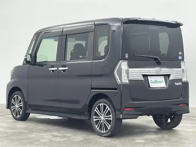 ダイハツ タント カスタム RS トップED SAⅡ 群馬県 2016(平28)年 3.7万km ブラックマイカメタリック 純正ナビ　バックカメラ　両側パワースライドドア　衝突軽減システム　レーンアシスト　横滑り防止　オートライト　LEDヘッドライト　純正アルミホイール　スマートキー　プッシュスタート　禁煙車