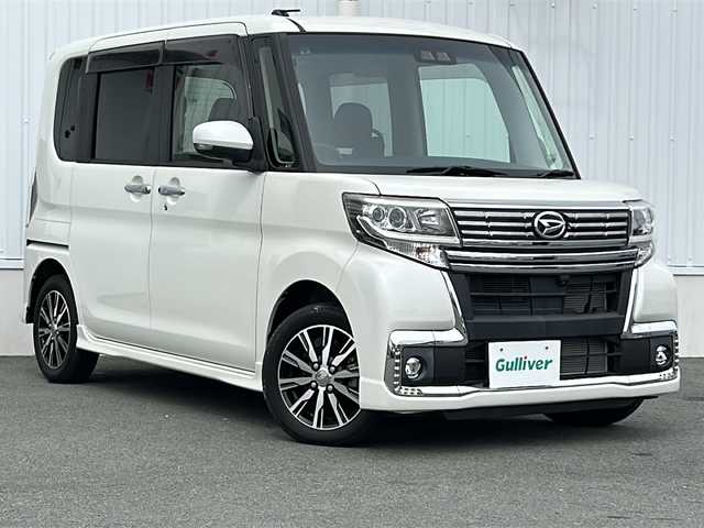 ダイハツ タント カスタムX トップED LTD SAⅢ 三重県 2018(平30)年 4.5万km パールホワイトⅢ 純正ナビ　/全周囲カメラ　/両側パワースライドドア /前席シートヒーター /コーナーセンサー /ハーフレザーシート /LEDヘッドライト /オートハイビーム /衝突軽減ブレーキ /純正フロアマット /電動格納ミラー /禁煙