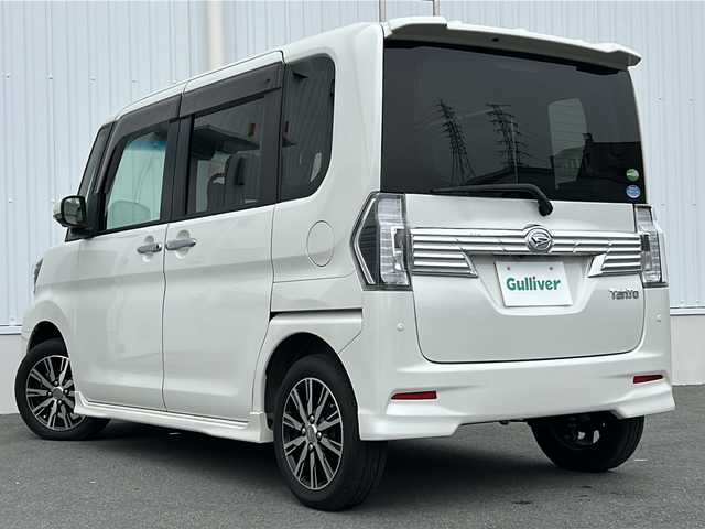ダイハツ タント カスタムX トップED LTD SAⅢ 三重県 2018(平30)年 4.5万km パールホワイトⅢ 純正ナビ　/全周囲カメラ　/両側パワースライドドア /前席シートヒーター /コーナーセンサー /ハーフレザーシート /LEDヘッドライト /オートハイビーム /衝突軽減ブレーキ /純正フロアマット /電動格納ミラー /禁煙