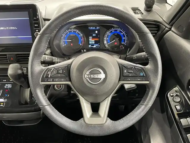 日産 ルークス HWS Gターボ プロパイロットED 愛知県 2023(令5)年 2.7万km パープルⅡ 純正９インチナビ登録時地図SDなし/（Bluetooth/フルセグTV/SD/CD・DVD再生/FM/AM)/アラウンドビューモニター　/プロパイロット　/衝突軽減ブレーキ　/両側パワースライドドア　/ＬＥＤヘッドライト　/ビルトインＥＴＣ　/ドライブレコーダー　/ソナー　/車線逸脱警報/先行車発進お知らせ/電動パーキングブレーキ　/LEDフォグランプ/純正フロアマット/アイドリングストップ/アクセサリーソケット/後席サンバイザー