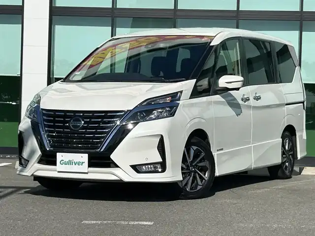 日産 セレナ ハイウェイスター V 和歌山県 2022(令4)年 4.8万km ブリリアントホワイトパール 純正7インチナビ/フルセグTV/Bluetooth/CD/DVD/全周囲カメラ/ETC/セーフティパックA/プロパイロット/両側パワースライドドア/左側ハンズフリースライド/フリップダウンモニター/デジタルインナーミラー/ステアリングスイッチ/コーナーセンサー/LEDヘッドライト/フォグランプ/オートライト/オートハイビーム/シートバックテーブル/リアドアロールサンシェード/純正16インチAW/プッシュスタート/スマートキー