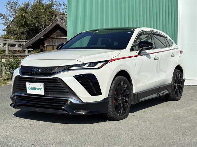 トヨタ ハリアー Z レザーパッケージ 福岡県 2021(令3)年 2.1万km ホワイトパールクリスタルシャイン 純正ナビ(フルセグテレビ・FM・AM・BT)/前席パワーシート/前席シートヒーター/前席エアシート/クルーズコントロール/純正エアロ/サンルーフ/ETC2.0/パワーバックドア/プッシュスタート