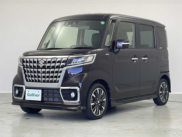 スズキ スペーシア カスタム HYBRID XS 茨城県 2022(令4)年 4.4万km ムーンライトバイオレットPM ヘッドアップディスプレイ/レーダークルーズコントロール/シートヒーター/後席サーキュレーター/純正ＳＤナビ（ＣＮ－ＲＺ７７５Ｗ）/ステアリングスイッチ/ビルトインＥＴＣ/両側パワースライドドア/前方位カメラ/純正ＡＷ/ＬＥＤライト