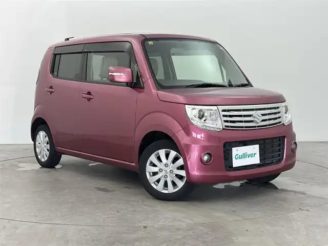 スズキ ＭＲワゴン Wit XS 富山県 2014(平26)年 9.1万km カシスピンクパールメタリック 4WD/社外ナビ（AM/FM/CD/DVD/SD/AUX/BT）/フルセグTV/バックカメラ/レザー調表皮シート/運転席シートヒーター/スマートキー×２/プッシュスタート/HIDヘッドライト/フォグランプ/オートライト/ドアバイザー/ステアリングリモコン/アイドリングストップ/純正14インチAW