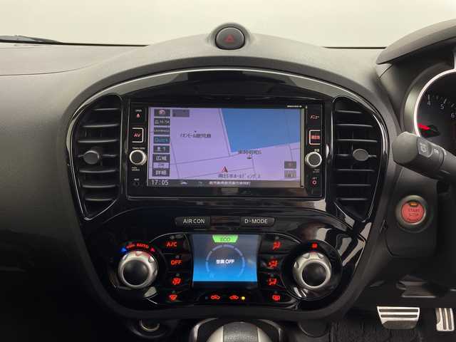 日産 ジューク 15RX Vアーバンセレクション 鹿児島県 2017(平29)年 9.7万km ブリリアントホワイトパール ワンオーナー　/純正ＳＤナビ/（フルセグ/Bluetooth/CD/DVD）　/アラウンドビューモニター　/バックカメラ　/ＥＴＣ　/レーンキープアシスト/前方ドライブレコーダー　/革巻きステアリング　/ステアリングリモコン　/純正１７インチアルミホイール/衝突軽減ブレーキ