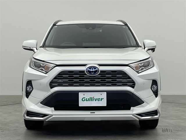 トヨタ ＲＡＶ４ ハイブリットG 群馬県 2020(令2)年 3.5万km ホワイトパールクリスタルシャイン アルパイン９インチナビ　モデリスタエアロ　プリクラッシュセーフティ　レーダークルーズコントロール　ブラインドスポットモニター　レーンキープアシスト　前後ドライブレコーダー　パワーバックドア　禁煙車