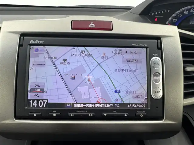 ホンダ フリード スパイク G ジャストセレクション 愛知県 2014(平26)年 7.5万km プレミアムスパークルブラックパール 純正HDDナビ　/Bluetooth　/ワンセグTV　/ステアリングリモコン　/片側パワースライドドア　/AUTOライト　/純正フロアマット　/ETC