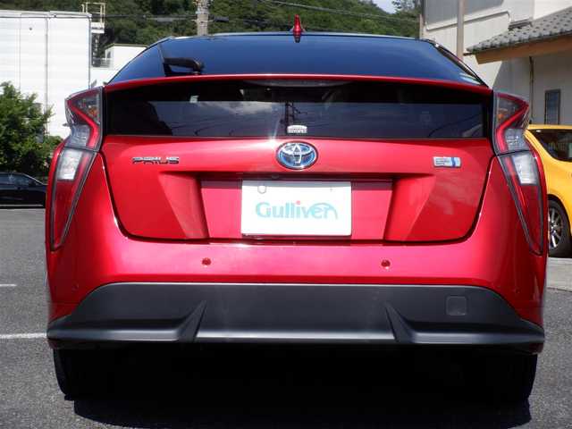 トヨタ プリウス A プレミアム　ツーリングセレ 静岡県 2016(平28)年 7.7万km エモーショナルレッド  ワンオーナー(保証書あり)/ 純正SDナビ(NSZT-W66T)/ バックカメラ/ ヘッドアップディスプレイ/ スマートキー/ プッシュスタート/ レザーシート/ 前席シートヒーター/ 運転席パワーシート/ ビルトインETC/ 前方ドライブレコーダー/ 純正17インチアルミ/ LEDヘッドライト/ フォグランプ/ 純正フロアマット/ ドアバイザー