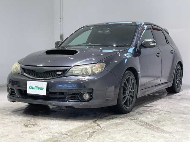 スバル インプレッサ ＷＲＸ STI A－Line 宮城県 2009(平21)年 10.7万km ダークグレーメタリック ターボ/大型ブレーキキャリパー/社外マフラー/社外ブーストメーター/社外ナビ/バックカメラ/フルセグTV/Bluetooth/CD/DVD/パワーシート/シートヒーター/クルーズコントロール/パドルシフト/スマートキー/プッシュスタートボタン