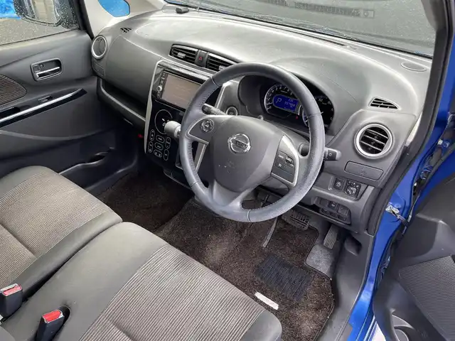 日産 デイズ ハイウェイスターG ターボ 滋賀県 2018(平30)年 5.8万km オーシャンブルーP 純正ナビ/CD/DVD/Bluetooth/フルセグTV/アラウンドビューカメラ/純正ドラレコ/クルーズコントロール/レーンキープアシスト/エマージェンシーブレーキ/オートライト/オートハイビーム/プッシュスタート/純正アルミホイール