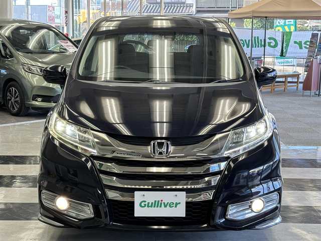 ホンダ オデッセイ アブソルート 千葉県 2014(平26)年 8.8万km プレミアムヴィーナスブラックP ７人乗り/両側パワースライドドア/シティブレーキアシスト/純正インターナビ/・フルセグTV/・Bluetoothオーディオ/・HDMI接続可/・USB端子２個/純正後席フリップダウンモニター/バックカメラ/ビルトインETC/コムテック　フロントドライブレコーダー　HDR-102/アイドリングストップ/クルーズコントロール/パドルシフト/ハーフレザーシート/後席ロールサンシェード/純正フロアマット/取扱説明書/ナビ取扱説明書/保証書