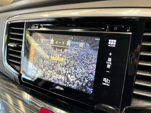 ホンダ オデッセイ アブソルート 千葉県 2014(平26)年 8.8万km プレミアムヴィーナスブラックP ７人乗り/両側パワースライドドア/シティブレーキアシスト/純正インターナビ/・フルセグTV/・Bluetoothオーディオ/・HDMI接続可/・USB端子２個/純正後席フリップダウンモニター/バックカメラ/ビルトインETC/コムテック　フロントドライブレコーダー　HDR-102/アイドリングストップ/クルーズコントロール/パドルシフト/ハーフレザーシート/後席ロールサンシェード/純正フロアマット/取扱説明書/ナビ取扱説明書/保証書