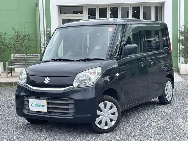 スズキ スペーシア G 埼玉県 2016(平28)年 3.7万km ブルーイッシュブラックパール3 運転席シートヒーター/プッシュスタート/スマートキー/ドアバイザー/走行３６８１８キロ/車検R9年9月まで/保証書付整備手帳/取扱説明書
