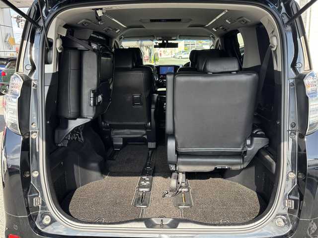 トヨタ ヴェルファイア Z Gエディション 奈良県 2016(平28)年 13万km ブラック ワンオーナー/アルパイン10インチナビ/CD/DVD/BT/USB/フルセグ/バックカメラ/黒半革シート/革調シートカバー/パワーシート（前席）/メモリーシート/ドライブレコーダー（前方）/ETC/ACC/PBD/横滑り防止装置/前後クリアランスソナー/レーダーブレーキサポート/両側パワースライドドア/LEDオートライト/フォグランプ（黄）/オートリトラウィンカーミラー/LEDルームランプ/フットランプ（青）/革巻きステアリング/ステアリングスイッチ/ステアリングヒーター/電子制御パーキングブレーキ/ブレーキホールド/オットマン/純正フロアマット/純正ドアバイザー/スペアスマートキー/新車時保証書/取扱説明書/ナビ取扱説明書/ディーラー記録簿R7