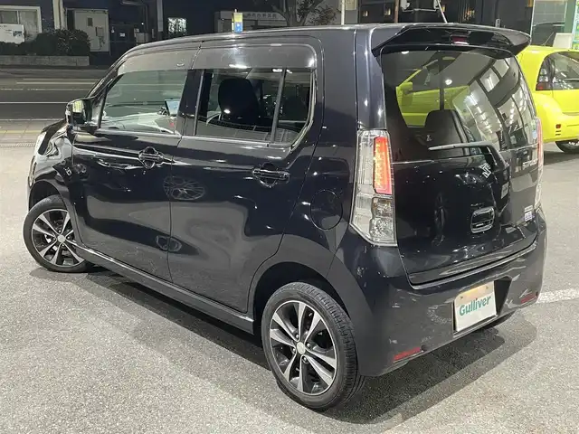 スズキ ワゴンＲ スティングレー T 神奈川県 2013(平25)年 8.6万km ブルーイッシュブラックパール3 社外オーディオCD＆USB/ポータブルナビ＆ワンセグTV/ETC/パドルシフト/アイドリングストップ/純正15inアルミホイール/オートライト/HIDライト/フォグランプ/ウインカーミラー/電動格納ミラー/スマートキー/プッシュスタート/Wエアバッグ/ABS/ドアバイザー/フロアマット/保証書/取扱説明書/スペアキー