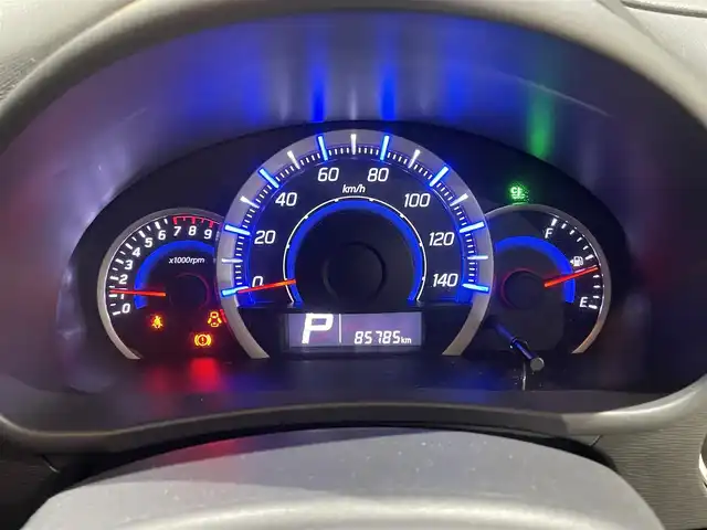 スズキ ワゴンＲ スティングレー T 神奈川県 2013(平25)年 8.6万km ブルーイッシュブラックパール3 社外オーディオCD＆USB/ポータブルナビ＆ワンセグTV/ETC/パドルシフト/アイドリングストップ/純正15inアルミホイール/オートライト/HIDライト/フォグランプ/ウインカーミラー/電動格納ミラー/スマートキー/プッシュスタート/Wエアバッグ/ABS/ドアバイザー/フロアマット/保証書/取扱説明書/スペアキー