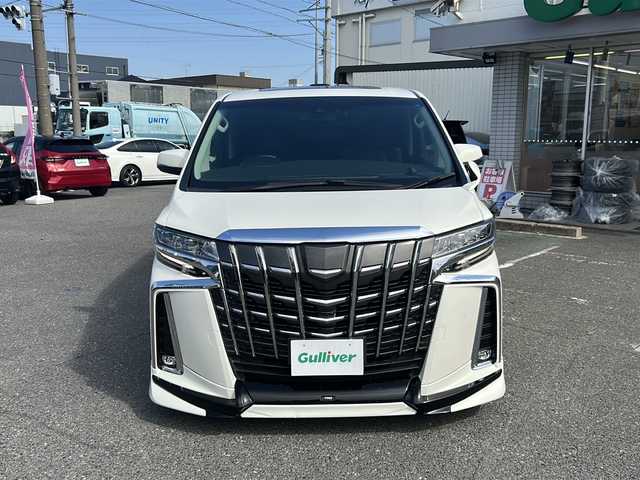 トヨタ アルファード S Cパッケージ 愛知県 2019(令1)年 8.1万km ラグジュアリーホワイトパールクリスタルシャインガラスフレーク /禁煙車//ワンオーナー//TRD19インチAW//TRDエアロ（フロント・サイド・リア）//サンルーフ//パーフェクトダンパー３（車高調）//黒革シート//メモリー付パワーシート//シートヒーター//エアシート//純正12.1型フリップダウンモニター//ACC/LTA/PKSB/PCS/RSA//純正10インチナビ//CD/DVD/BT/フルセグ/HDMI/MSV//TVキャンセラー//純正前方ドライブレコーダー//パワーバックドア//ETC//電子制御パーキングブレーキ//ブレーキホールド//横滑り防止装置//盗難防止装置//前後クリアランスソナー//ウッドコンビステアリング//ステアリングスイッチ//ステアリングヒーター//LEDオートライト//フォグランプ//オートマチックハイビーム//純正フロアマット//ドアバイザー//新車時保証書//ディーラー記録簿　R1.7 R1.11 R2.5 R4.5 R6.5 R7.2//取扱説明書//純正AW積込み//社外スタッドレス積込み