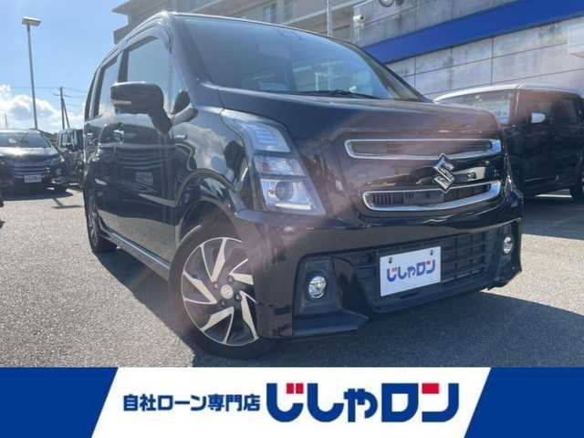 スズキ ワゴンＲ スティングレー HYBRID X 兵庫県 2017(平29)年 10.3万km ブルーイッシュブラックパール3 バックカメラ/メモリナビ/プッシュスタート