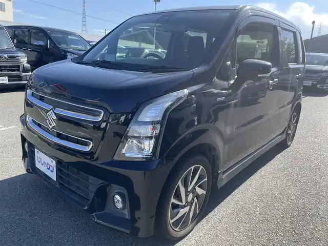 スズキ ワゴンＲ スティングレー HYBRID X 兵庫県 2017(平29)年 10.3万km ブルーイッシュブラックパール3 バックカメラ/メモリナビ/プッシュスタート