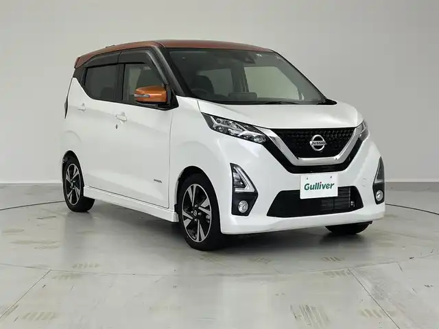 日産 デイズ HWS G ターボ プロパイロットED 茨城県 2019(令1)年 1.6万km プレミアムサンシャインオレンジメタリック/シルキーホワイト 純正９型ナビ　フルセグＴＶ　全周囲カメラ　ＥＴＣ　プロパイロット　純正ドライブレコーダー　アダプティブクルーズコントロール　ＬＥＤライト　オートハイビーム　純正１５インチアルミホイール　スマートキー