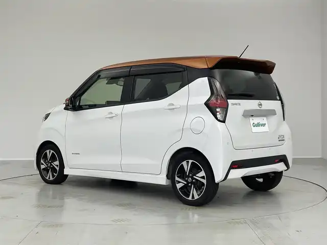 日産 デイズ HWS G ターボ プロパイロットED 茨城県 2019(令1)年 1.6万km プレミアムサンシャインオレンジメタリック/シルキーホワイト 純正９型ナビ　フルセグＴＶ　全周囲カメラ　ＥＴＣ　プロパイロット　純正ドライブレコーダー　アダプティブクルーズコントロール　ＬＥＤライト　オートハイビーム　純正１５インチアルミホイール　スマートキー