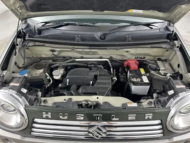 スズキ ハスラー X 愛知県 2017(平29)年 5.7万km クールカーキパールメタリック/ホワイト2トーンルーフ 純正８インチナビ（AM/FM/フルセグ/BT/CD/DVD）/バックカメラ/D/N席シートヒーター/ハーフレザーシート/衝突軽減ブレーキ/レーンキープアシスト/横滑り防止機能/アイドリングストップ/ETC/プッシュスタート/スマートキー/オートライト/LEDヘッドライト/純正15インチアルミホイール/ドアバイザー/純正ゴムマット