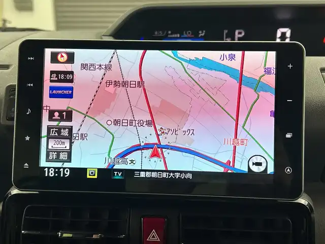 ダイハツ タント カスタム RS 三重県 2019(令1)年 3.2万km レーザーブルークリスタルシャイン 禁煙車/社外SDナビ/CD/DVD/SD/BT/フルセグTV/全方位カメラ/衝突被害軽減ブレーキ/両側パワースライドドア/コーナーセンサー/シートヒーター/LEDヘッドライト/ステアリングスイッチ/ドライブレコーダー（前方）/スマートキー